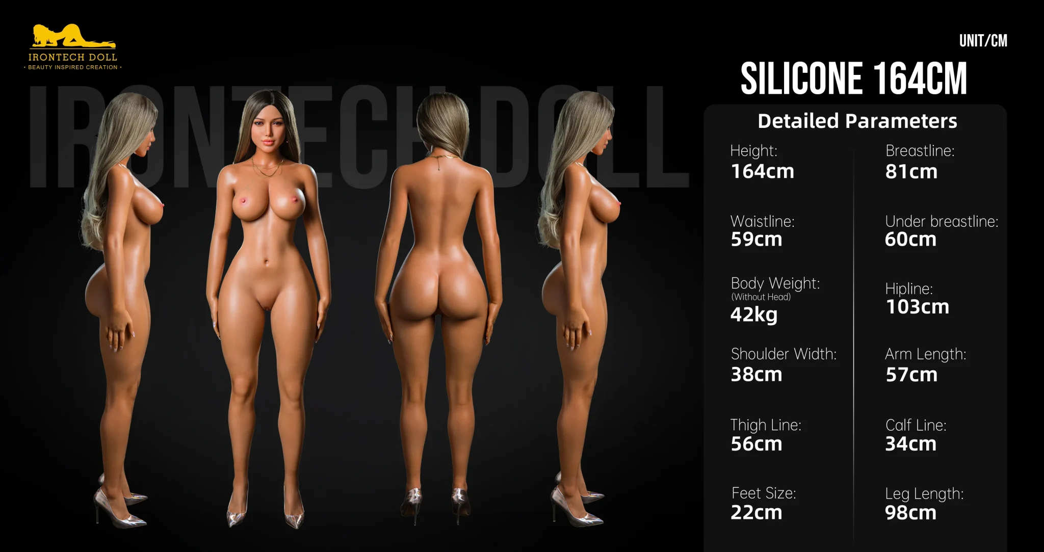 irontech doll bunny sex doll 164cm s17 luna natural skin