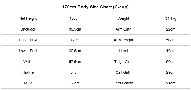 top cydoll scarlett 170cm c cup / full silicone