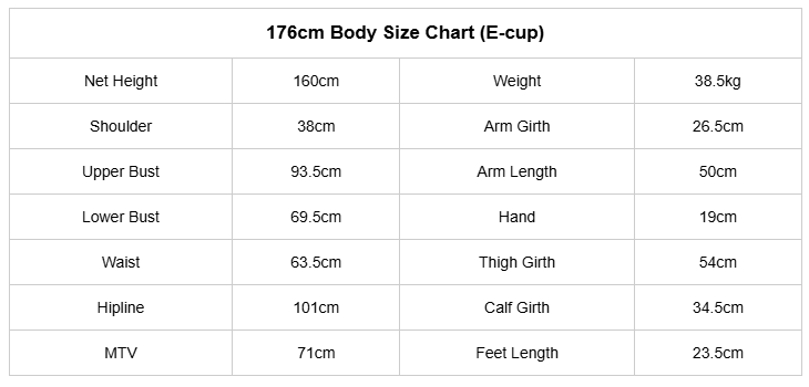 top cydoll beatrice 176cm e cup / full silicone